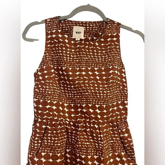 Anthropologie WHIT Rust Sleeveless Sheath Dress Sz P - Picture 3 of 12
